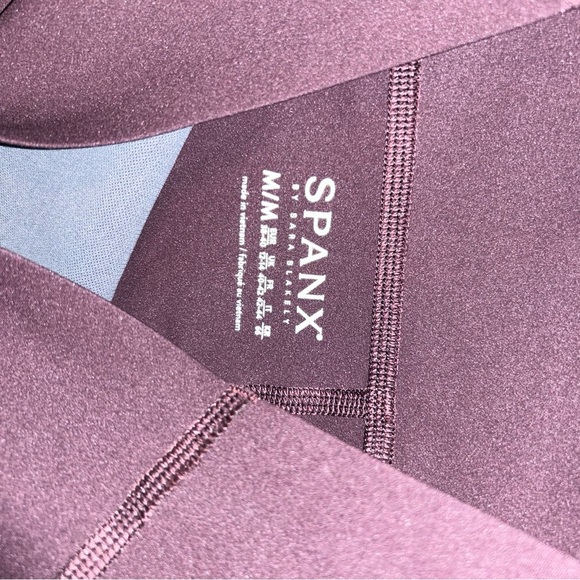 SPANX Every Wear Active Contour Stripe Leggings Pants 50207R wine M medium - Picture 4 of 5
